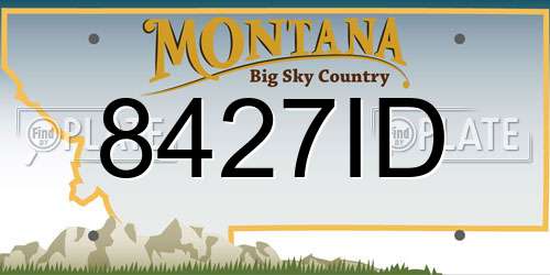 8427ID Montana License Plate