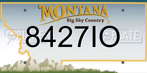 8427IO Montana License Plate