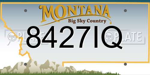 8427IQ Montana License Plate