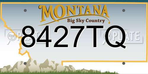 8427TQ Montana License Plate