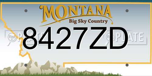 8427ZD Montana License Plate