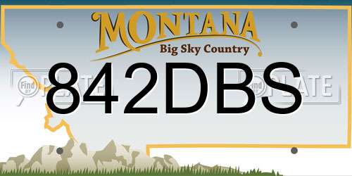 842DBS Montana License Plate