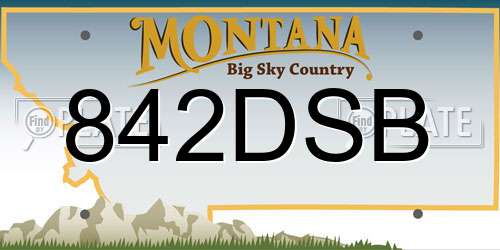 842DSB Montana License Plate
