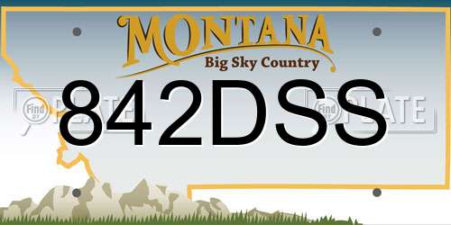842DSS Montana License Plate