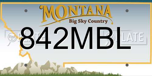 842MBL Montana License Plate