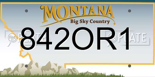 842OR1 Montana License Plate