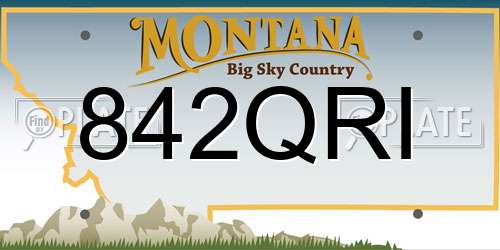 842QRI Montana License Plate