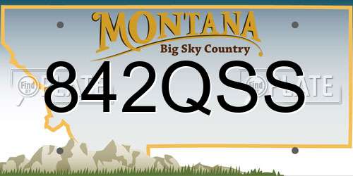 842QSS Montana License Plate