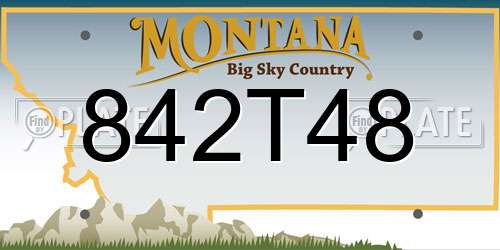 842T48 Montana License Plate