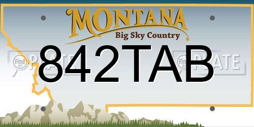 842TAB Montana License Plate