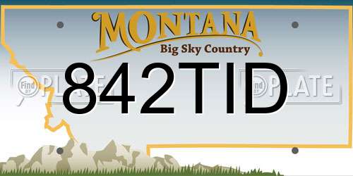 842TID Montana License Plate