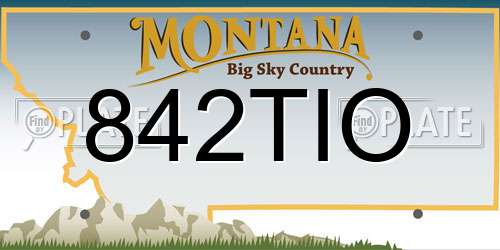 842TIO Montana License Plate