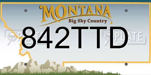 842TTD Montana License Plate