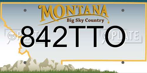 842TTO Montana License Plate