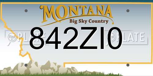 842ZI0 Montana License Plate