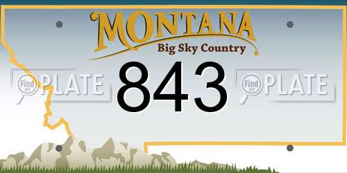 843 Montana License Plate