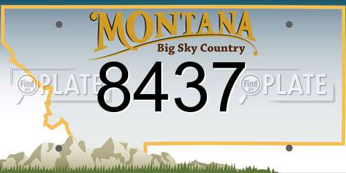 8437 Montana License Plate