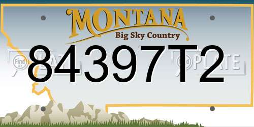 84397T2 Montana License Plate
