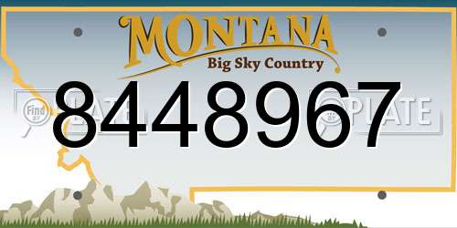 8448967 Montana License Plate