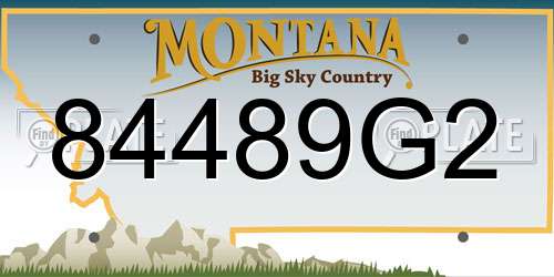 84489G2 Montana License Plate