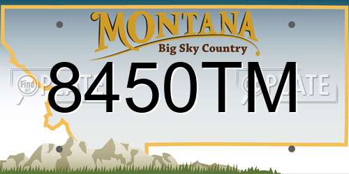 8450TM Montana License Plate