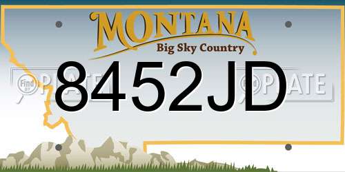 8452JD Montana License Plate