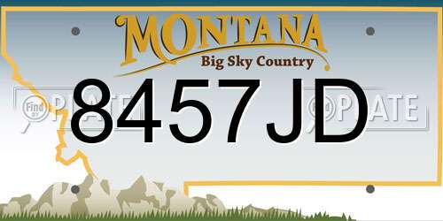 8457JD Montana License Plate
