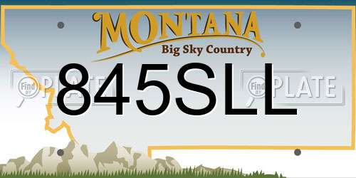 845SLL Montana License Plate