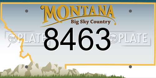 8463 Montana License Plate