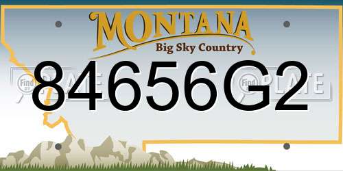 84656G2 Montana License Plate