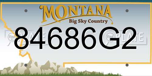 84686G2 Montana License Plate