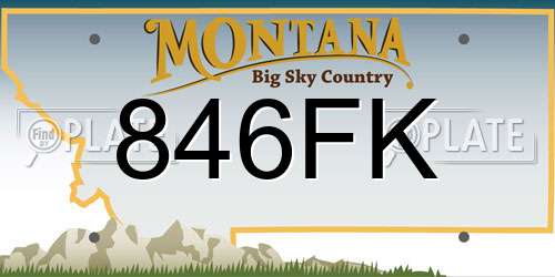 846FK Montana License Plate