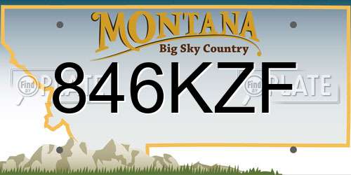 846KZF Montana License Plate