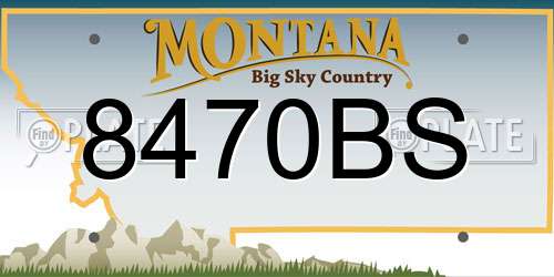 8470BS Montana License Plate