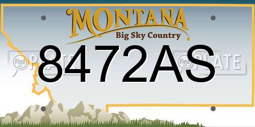 8472AS Montana License Plate