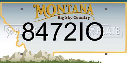 8472IO Montana License Plate