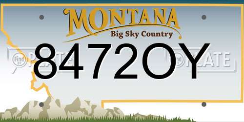8472OY Montana License Plate