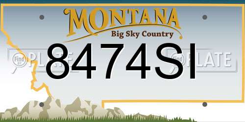 8474SI Montana License Plate