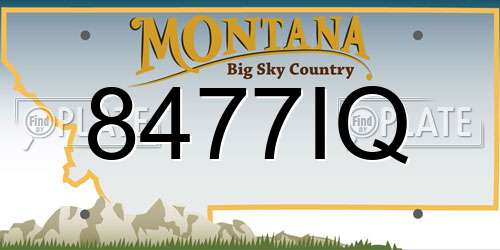 8477IQ Montana License Plate