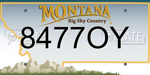 8477OY Montana License Plate