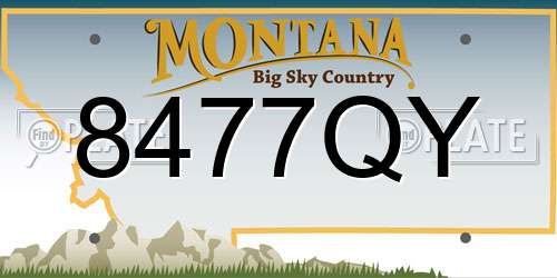 8477QY Montana License Plate