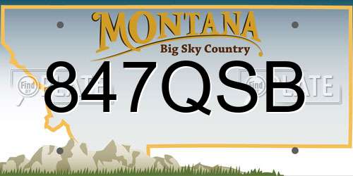 847QSB Montana License Plate
