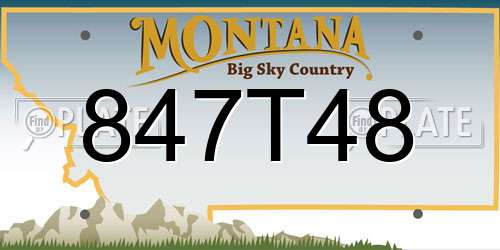 847T48 Montana License Plate