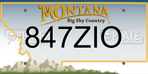 847ZIO Montana License Plate