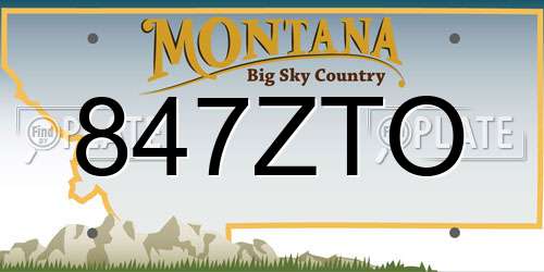 847ZTO Montana License Plate