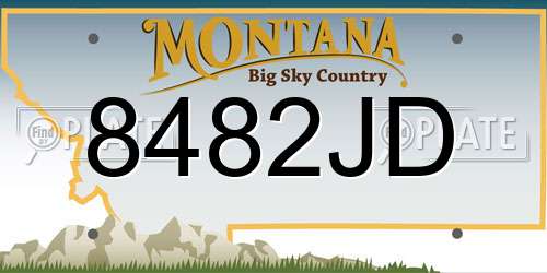 8482JD Montana License Plate