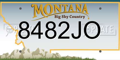 8482JO Montana License Plate