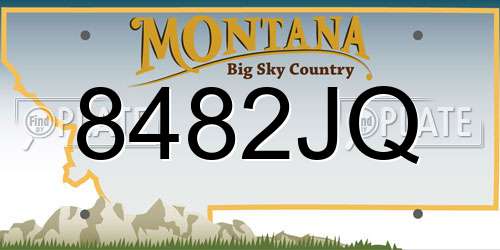 8482JQ Montana License Plate