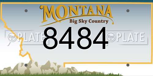 8484 Montana License Plate