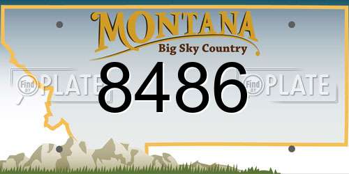 8486 Montana License Plate